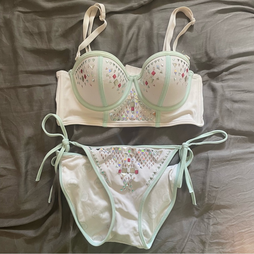 Rare VS Rhinestone Bikini Set